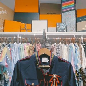 Navy blue women’s blazer